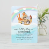 ANY AGE - Noah's Ark verjaardagsuitnodiging Kaart (Staand voorkant)