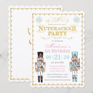 ANY AGE - Notenkraker Winter Verjaardag uitnodigin Kaart