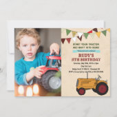 ANY AGE -  Tractor Verjaardagsuitnodiging Kaart (Voorkant)