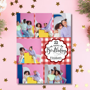 Any Age Vrouwelijke Bourgondië 7 Fotocollage Verja Kaart