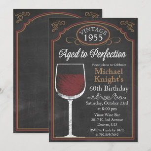 ANY AGE Wijn Chalkboard Volwassen Verjaardag uitno Kaart