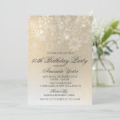 ANY AGE - Winter Sneeuwvlok Verjaardag uitnodiging (Staand voorkant)