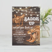 ANY AGE - Zadel Westerne uitnodiging op (Staand voorkant)