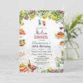 ANY EVENT - Italiaans diner verjaardagsuitnodiging Kaart (Staand voorkant)