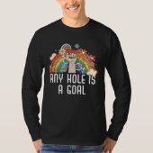 Any Hole Is A Goal Bisexual Rainbow Pride Bisexual T-shirt (Voorkant)