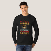 Any Man Can Be A Father Rat Terrier Daddy Funny T-shirt (Voorkant volledig)