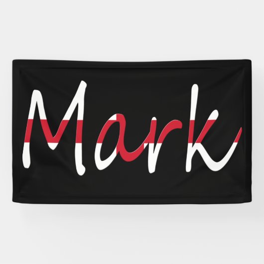 Any Name overlaid op de vlag van Engeland Spandoek (Horizontaal)