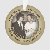 Any Text 2 Photo Golden 50th Mariage Anniversary (devant)
