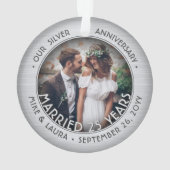 Any Text 2 Photo Silver 25e anniversaire de Mariag (dos)