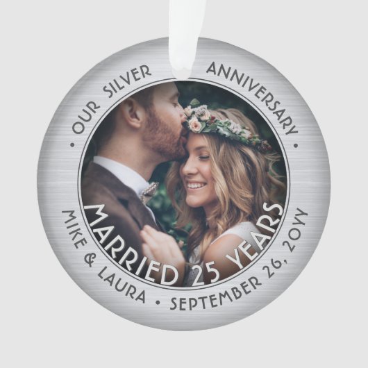 Any Text 2 Photo Silver 25e anniversaire de Mariag (devant)