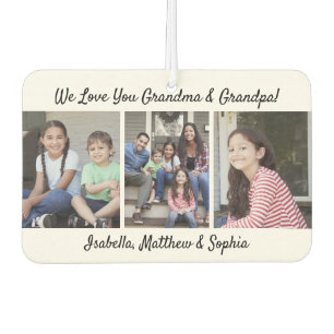 Any Text Family 4 Fotocollage Zwart-wit Luchtverfrisser