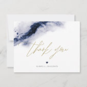 ANYA Boho Navy Carte de remerciements d'aquarelle  (Devant)
