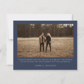 ANYA Boho Navy Carte de remerciements d'aquarelle  (Dos)