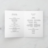 ANYA minimalistisch huwelijksprogramma gevouwen Ka Bedankkaart (Binnen)