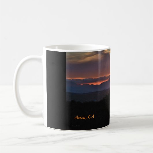 Anza, CA Sunset Coffee Mug (Gauche)