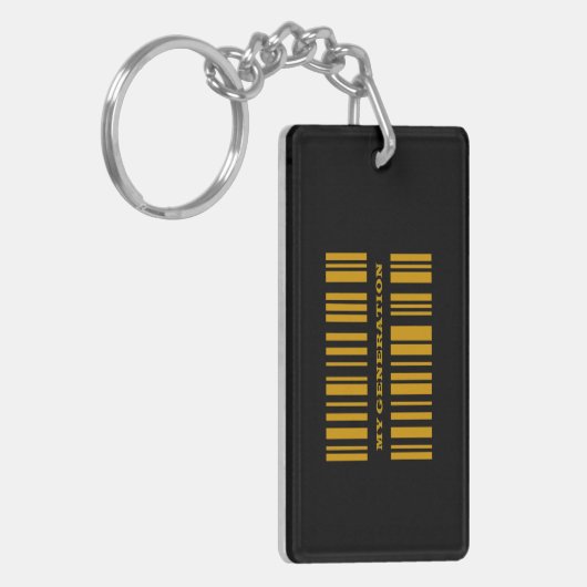 AO BAR CODE sleutelhanger genereren (Voorkant Links)