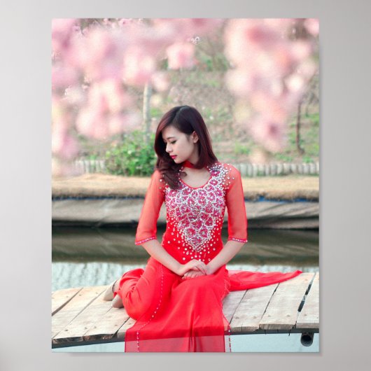 Ao Dai Traditional Vietnam Poster (Voorkant)
