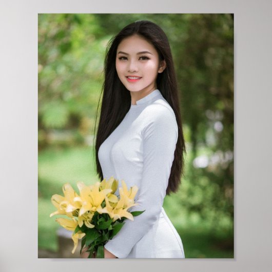 Ao Dai Traditional Vietnam Poster (Voorkant)