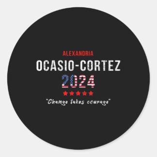 AOC 2024 - Alexandria Ocasio-Cortez voor President Ronde Sticker