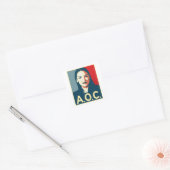 AOC 2024 Propaganda Vierkante Sticker (Envelop)