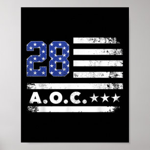 AOC 2028 A.O.C. 2028 voor President American Flag Poster