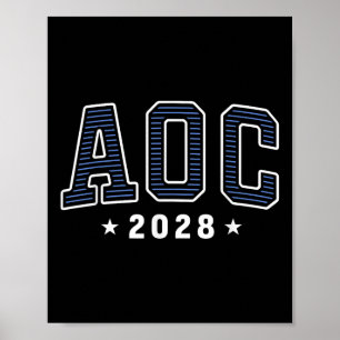 AOC 2028 Eenvoudige Preppy Varsity Poster