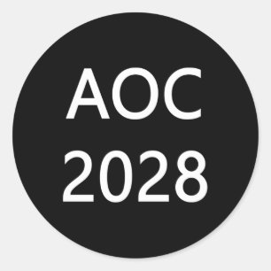 AOC 2028 lange mouw Ronde Sticker