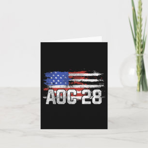 AOC 2028 President Distressed US Flag Kaart