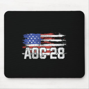 AOC 2028 President Distressed US Flag Long Sleeve Muismat