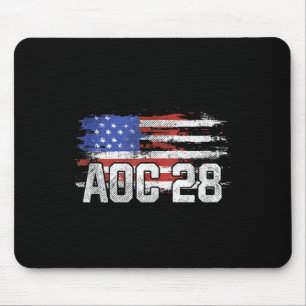 AOC 2028 President verontruste Amerikaanse vlag Ta Muismat