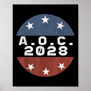 AOC 2028 voor President Alexandria Ocascio-Cortez Poster