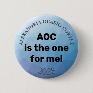 AOC Alexandria Ocasio-Cortez 2028 Ronde Button 5,7 Cm