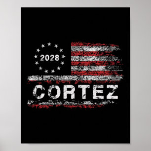 AOC Alexandria Ocasio Cortez 2028 voor President E Poster