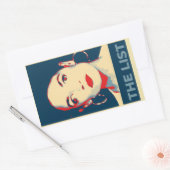 AOC en haar lijst Rechthoekige Sticker (Envelop)