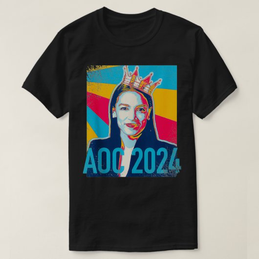 AOC OcasioCortez 2024 Presidentiële campagne Notor T-shirt (Design voorkant)