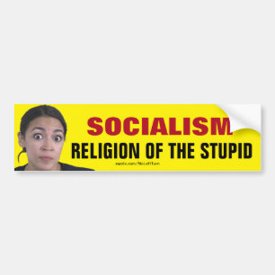 AOC-socialistische religie van de stompzinnige Bumpersticker