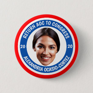 AOC terugsturen naar het Congres in 2020 Ronde Button 5,7 Cm