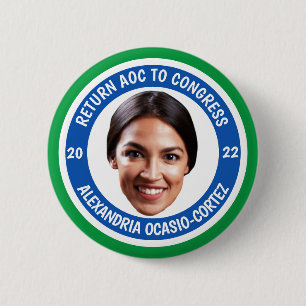 AOC terugsturen naar het Congres in Button 2022