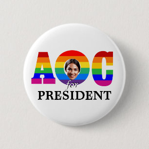 AOC voor President Ronde Button 5,7 Cm