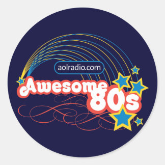 AOL Radio - Geweldige '80's Ronde Sticker