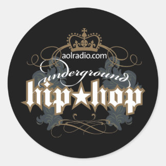 AOL Radio - Ondergrondse Hip-Hop Ronde Sticker