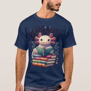 Aolotl Boeken Lezen salotl Lezen Boekenwurm Jongen T-shirt