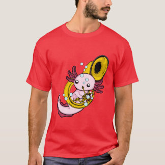 Aolotl die Sousafon speelt Marching Band retro T-shirt