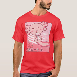 Aolotl Strawberry Milk Retro Kawaii Japan Aolotl P T-shirt