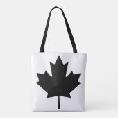 (AOP) Schouder Tas - Maple Leaf Black/White (Achterkant)