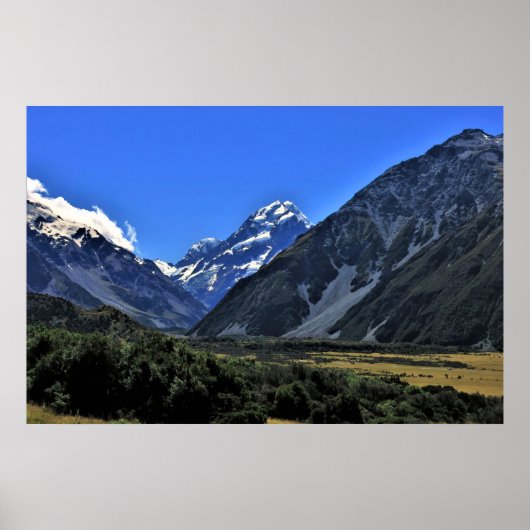 Aoraki in de vallei poster (Voorkant)