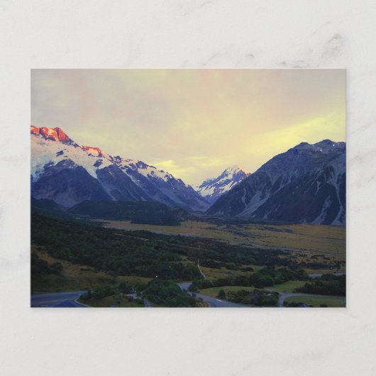 Aoraki Mount Cook at Sunrise, NZ Briefkaart (Voorkant)