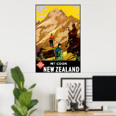 Aoraki Mount Cook Nieuw-Zeeland Poster (Thuiskantoor)