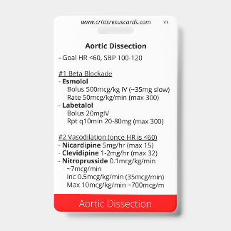 Aortadissectie en longbloeding  badge