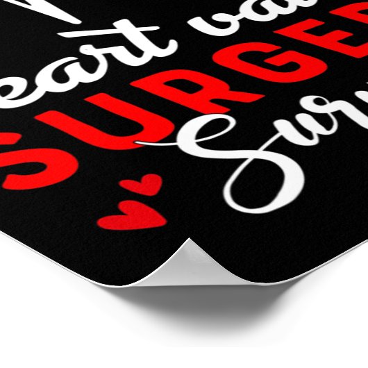 Aortic Heart Valve Surgery Survivor Heart Disease Poster (Hoek)